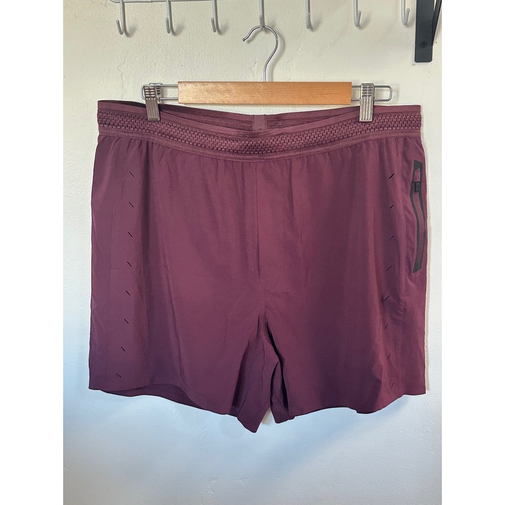 Ten Thousand Mens Session Short Size XL 5" Inseam Maroon Training Gym Running